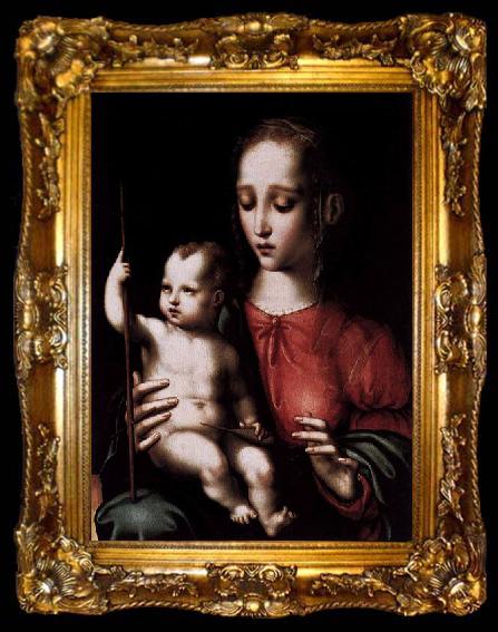 framed  Luis de Morales Virgin and Child with a Spindle, ta009-2